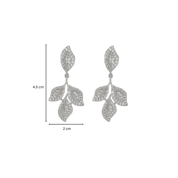 Silver_Crystal_Leaf_Drop_Earrings_For_Women_And_Girls